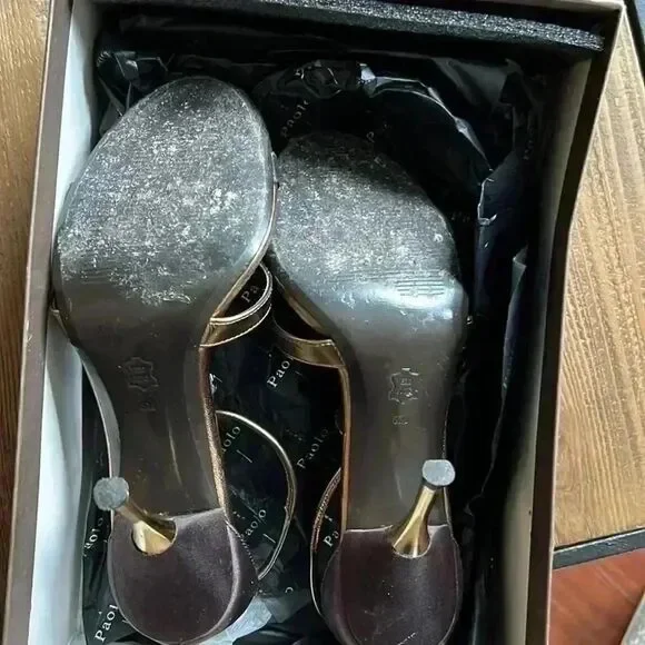 Linea Paolo GLAMOROUS dark coffee shining heels - Picture 5 of 5